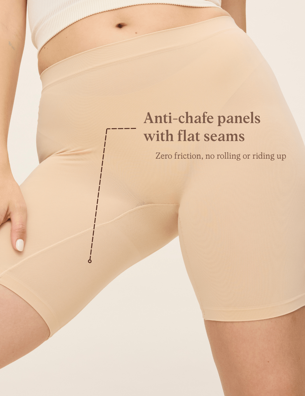 Short rinfrescante 5" – Beige
