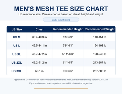 Bellkmart AirGrid™ Big & Tall Cooling Mesh Tee
