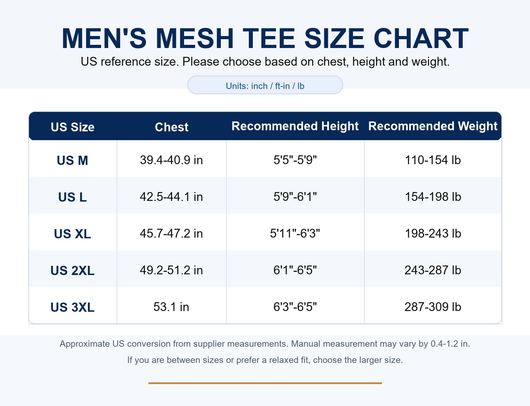 Bellkmart AirGrid™ Big & Tall Cooling Mesh Tee