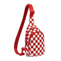 Checkered red
