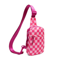Checkered Hot Pink