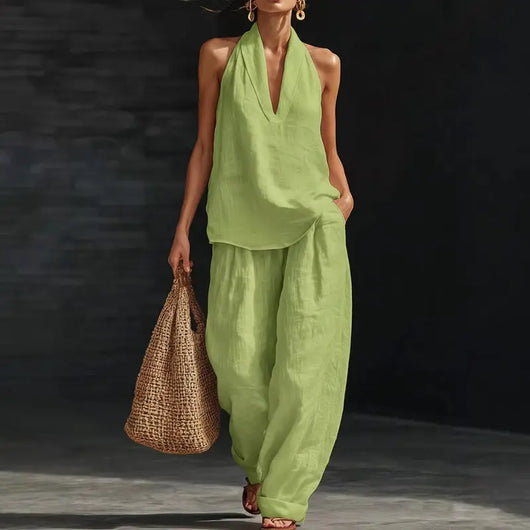 Boho Linen Two Piece Set