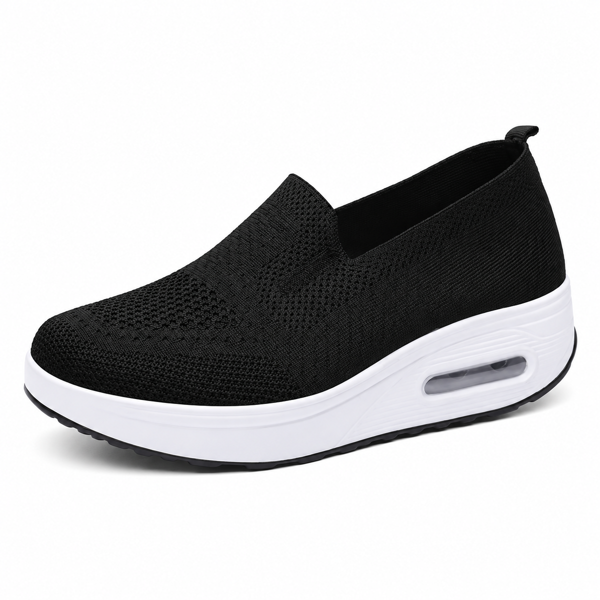 Sneakers Slip-On Donna in Mesh con Suola Alta