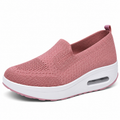 Sneakers Slip-On Donna in Mesh con Suola Alta