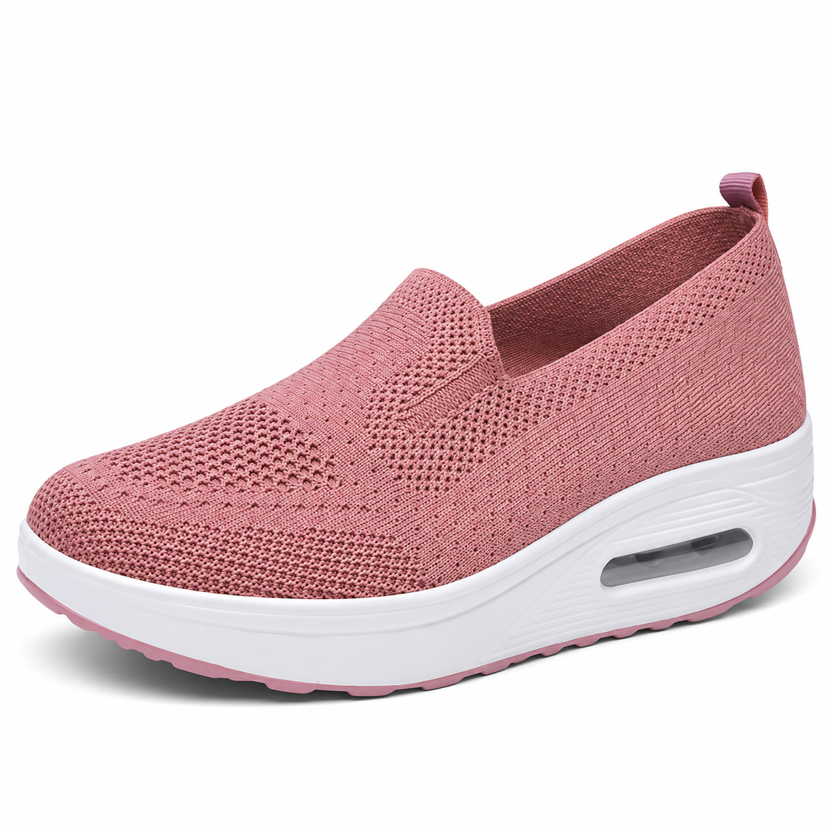 Sneakers Slip-On Donna in Mesh con Suola Alta