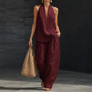 Boho Linen Two Piece Set