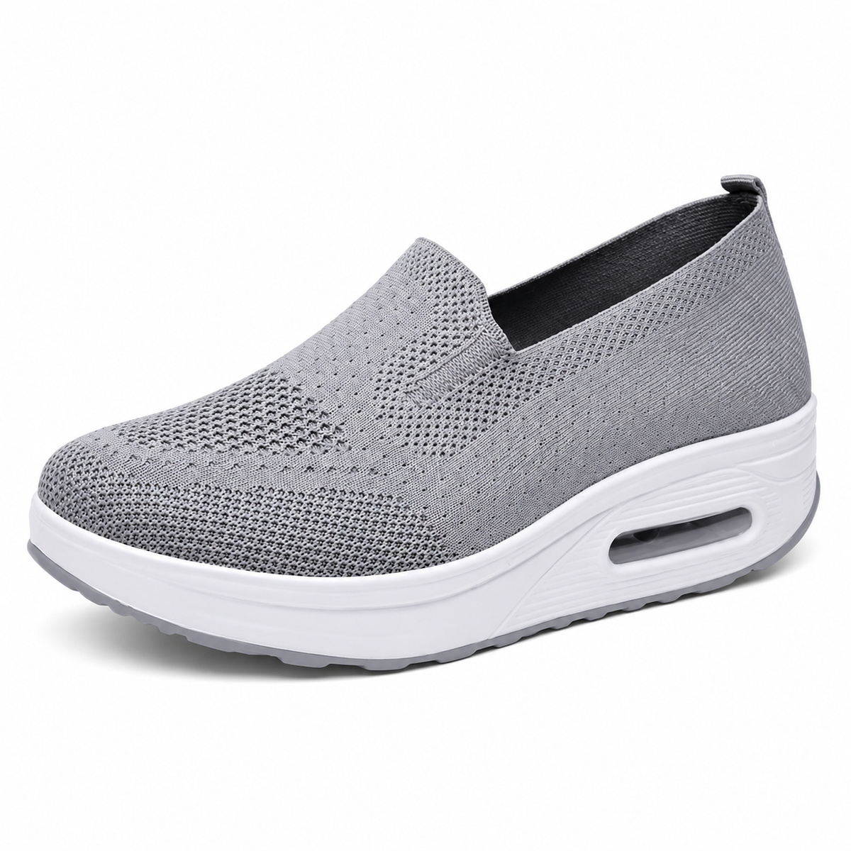 Sneakers Slip-On Donna in Mesh con Suola Alta