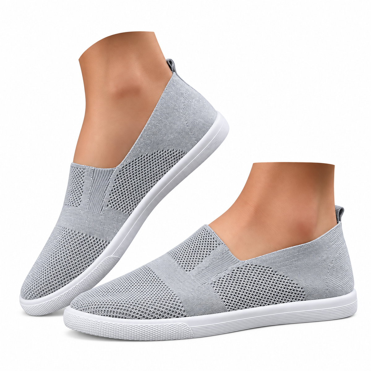 Scarpe Slip-On Donna Casual in Maglia Leggera