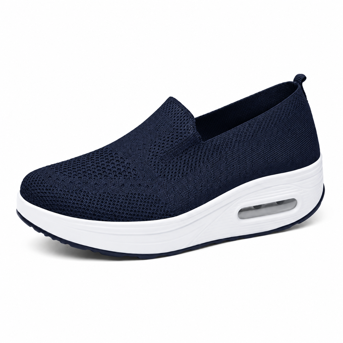 Sneakers Slip-On Donna in Mesh con Suola Alta