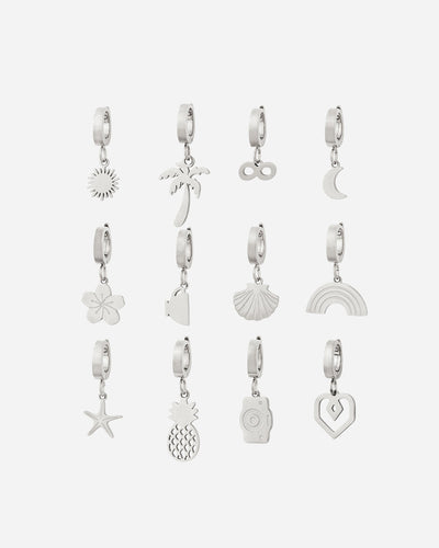 CHARM Tropical Flower - Silver