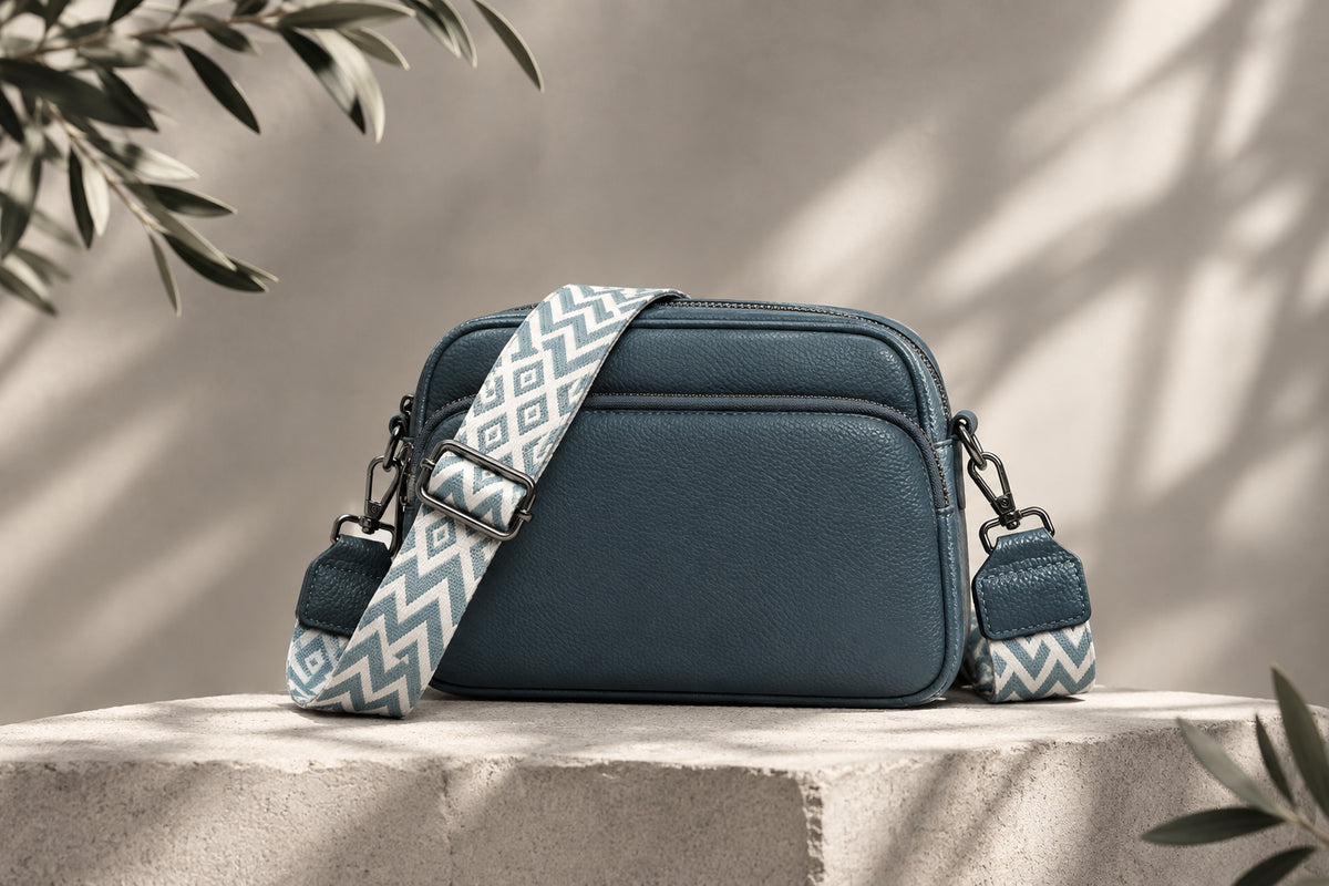 Borsa a tracolla Noa - Blu denim - Vouzze