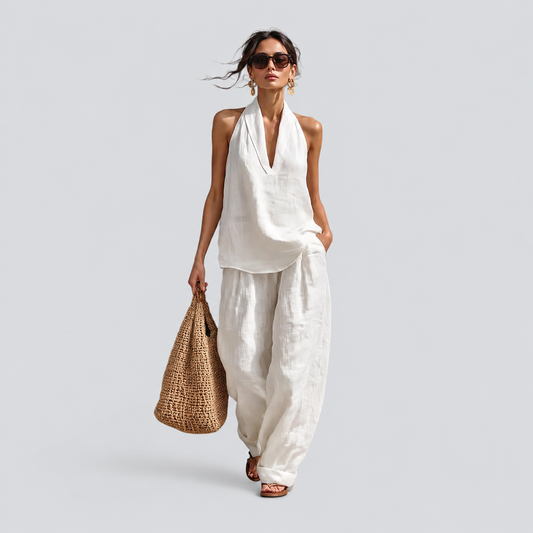 Boho Linen Two Piece Set