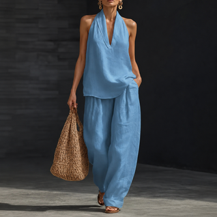 Boho Linen Two Piece Set