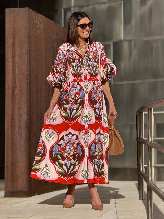 Dress Phoebe Print Red