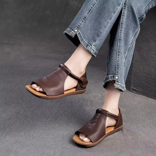 Pebbled Leather Sandals