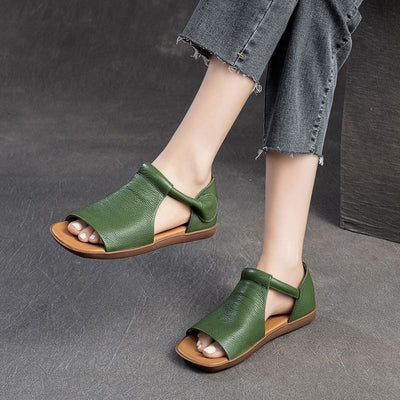 Pebbled Leather Sandals