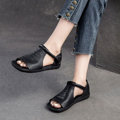 Pebbled Leather Sandals