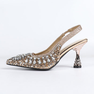 Rhinestone Slingback Pumps