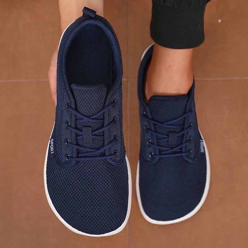 Scarpe Uomo a Punta Larga in Mesh Traspirante