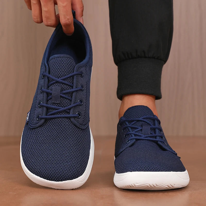 Scarpe Uomo a Punta Larga in Mesh Traspirante