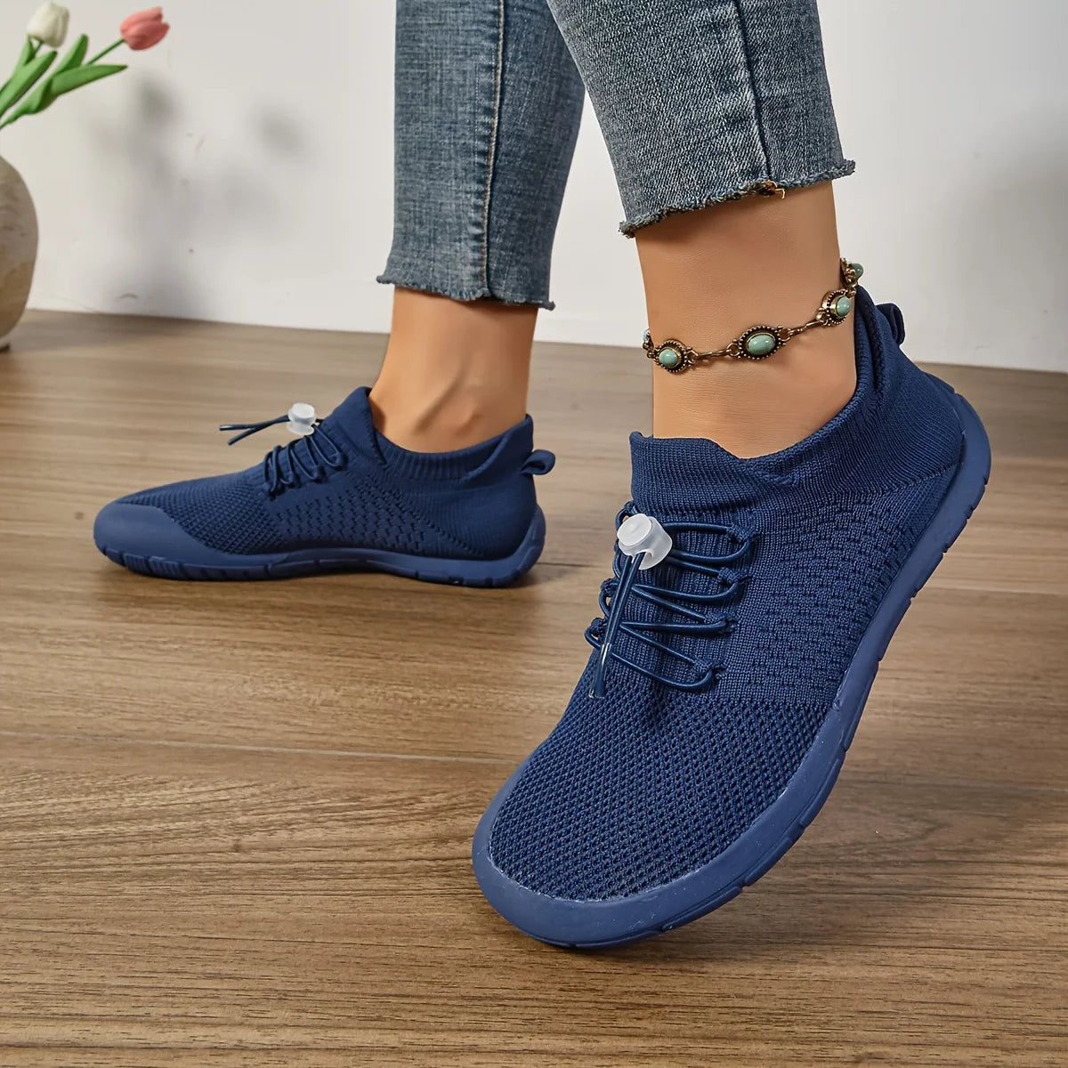 Sneakers Donna a Pianta Larga Minimaliste in Mesh