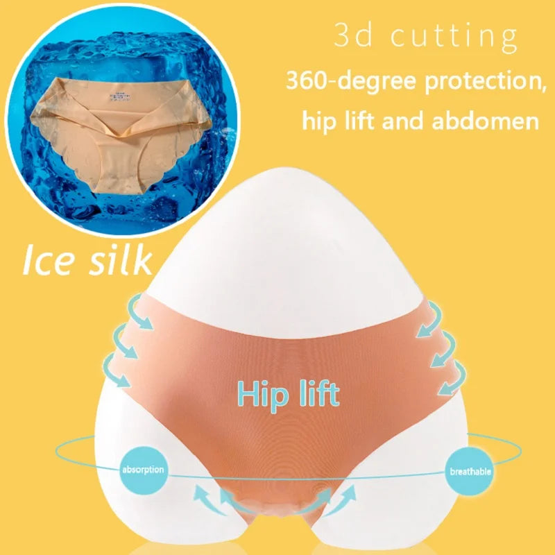 Slip Donna in Seta Ghiacciata Senza Cuciture - Set da 4 Pezzi