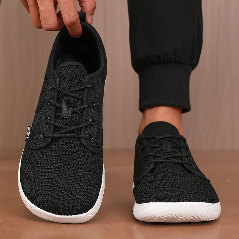 Scarpe Uomo a Punta Larga in Mesh Traspirante