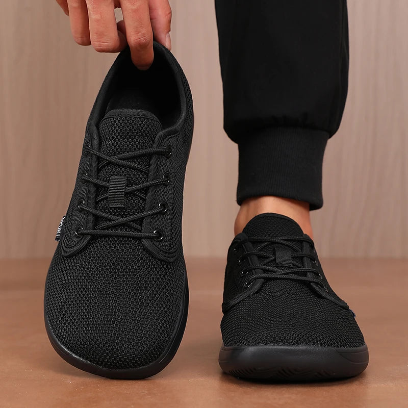 Scarpe Uomo a Punta Larga in Mesh Traspirante