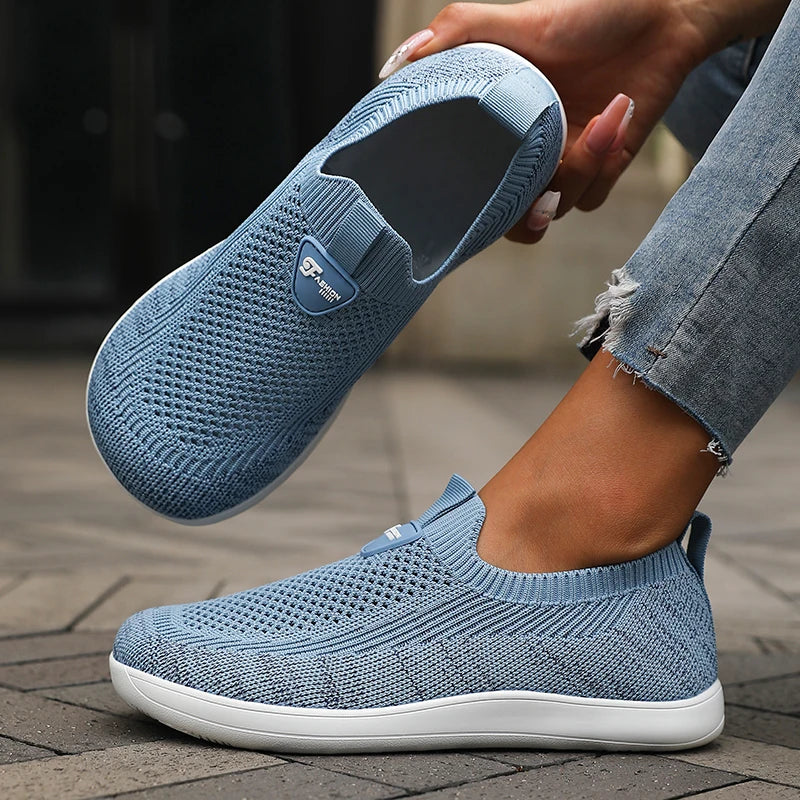 Scarpe Slip-On Donna a Punta Larga in Maglia Morbida