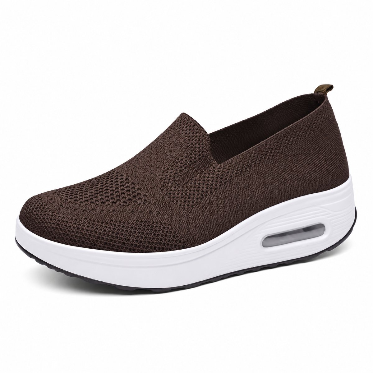 Sneakers Slip-On Donna in Mesh con Suola Alta