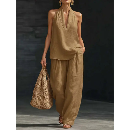Boho Linen Two Piece Set