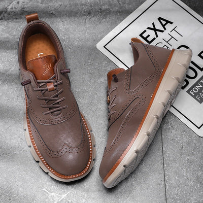Leather slip-on comfortable men's shoes