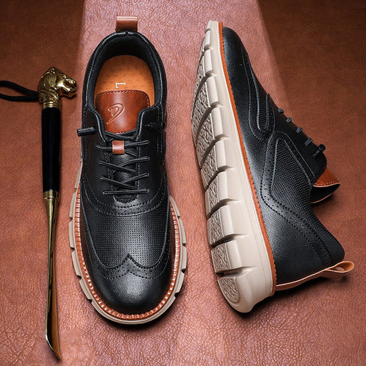 Leather slip-on comfortable men's shoes