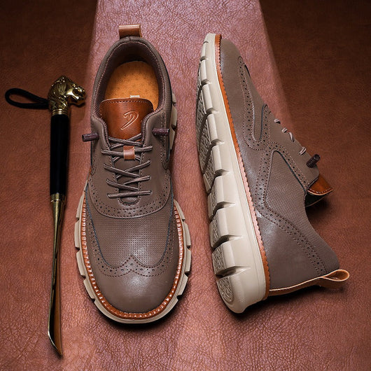 Leather slip-on comfortable men's shoes