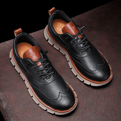 Leather slip-on comfortable men's shoes