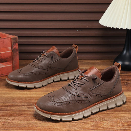 Leather slip-on comfortable men's shoes