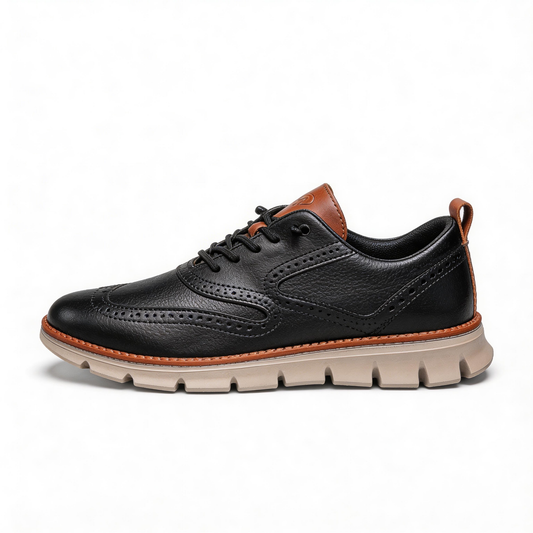 Leather slip-on comfortable men's shoes