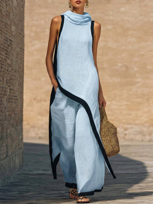Conjunto Elegante en Lino y Algodón