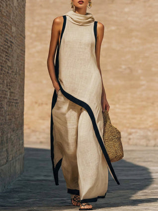 Conjunto Elegante en Lino y Algodón