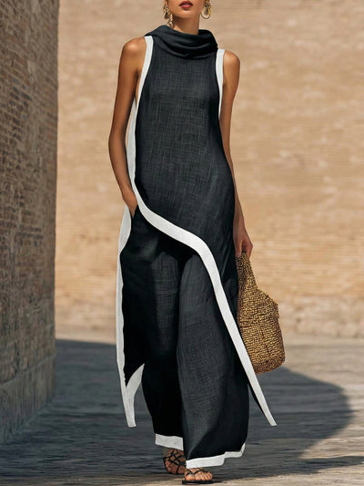 Conjunto Elegante en Lino y Algodón