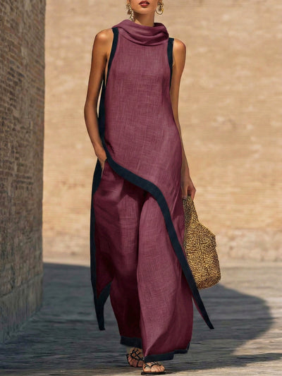 Conjunto Elegante en Lino y Algodón