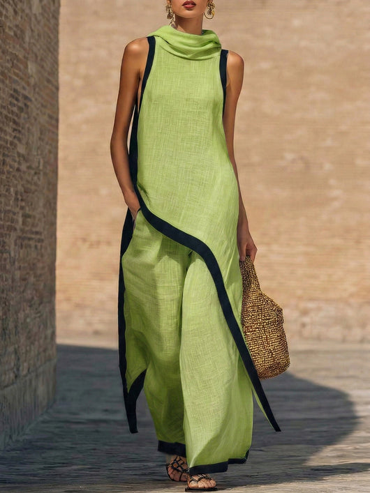 Conjunto Elegante en Lino y Algodón