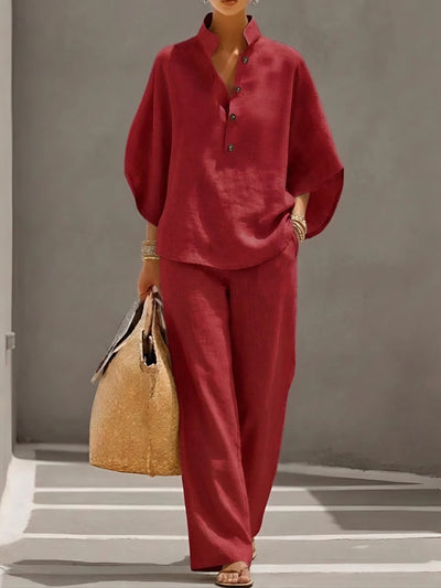 Linen Cotton Two-Piece Set